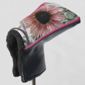 Pellrosa Sonnenblume Golf Headcover (3/4 Vorderseite)