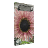 Pellrosa Sonnenblume Mini Klemmbrett (Schrägansicht)