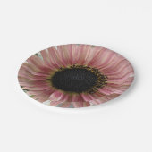 Pellrosa Sonnenblume Pappteller (Schrägansicht)
