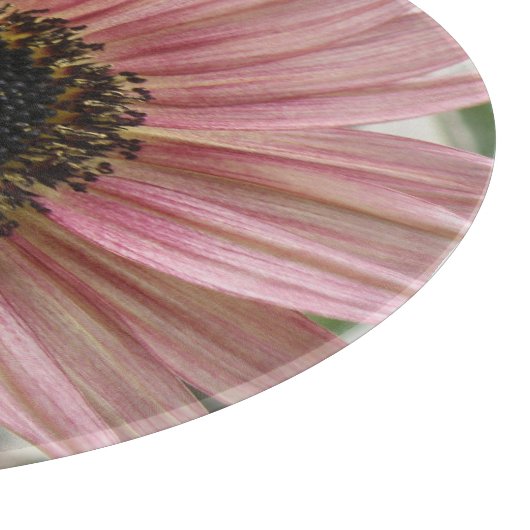 Pellrosa Sonnenblume Schneidebrett (Ecke)