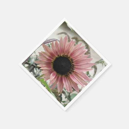 Pellrosa Sonnenblume Serviette (Ecke)