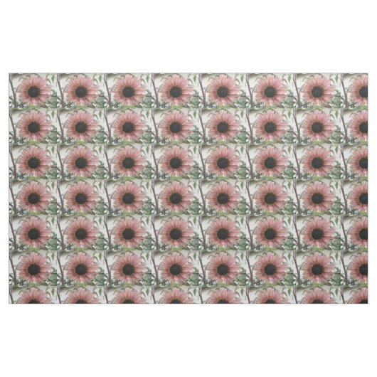Pellrosa Sonnenblume Stoff (Fat Quarter (45,7 x 55,9 cm))