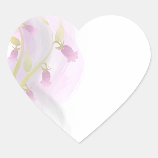 Pellrosa Watercolor Wash Herz-Aufkleber (Vorderseite)