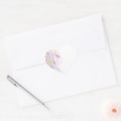 Pellrosa Watercolor Wash Herz-Aufkleber (Umschlag)