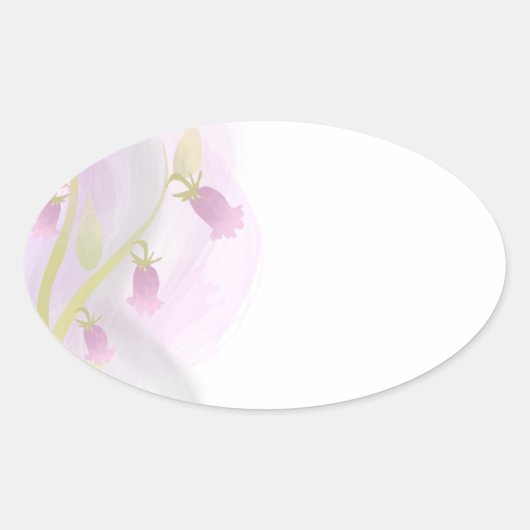 Pellrosa Watercolor Wash Ovaler Aufkleber (Vorderseite)