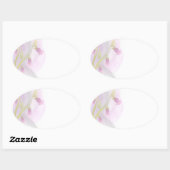 Pellrosa Watercolor Wash Ovaler Aufkleber (Blatt)