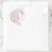 Pellrosa Watercolor Wash Ovaler Aufkleber (Tasche)