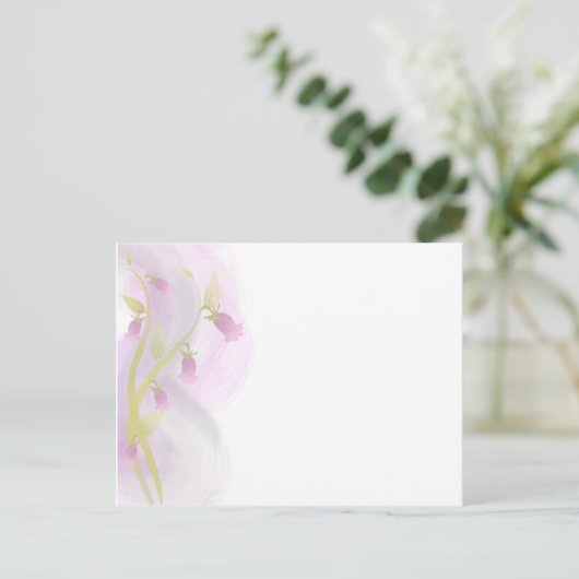 Pellrosa Watercolor Wash Postkarte (Stehend Vorderseite)