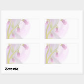 Pellrosa Watercolor Wash Rechteckiger Aufkleber (Blatt)