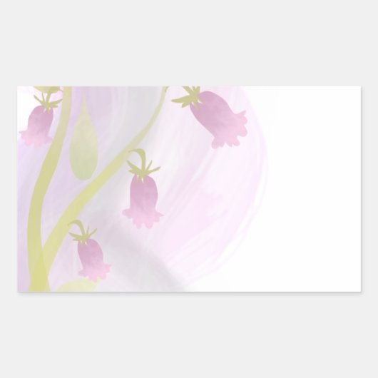 Pellrosa Watercolor Wash Rechteckiger Aufkleber (Vorderseite)