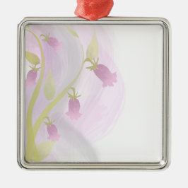 Pellrosa Watercolor Wash Silbernes Ornament