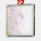 Pellrosa Watercolor Wash Silbernes Ornament (Links)