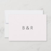 Pellrosa Wedding RSVP Card (Rückseite)