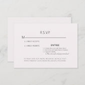 Pellrosa Wedding RSVP Card (Vorne/Hinten)