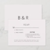 Pellrosa Wedding RSVP Card Karte (Vorne/Hinten)