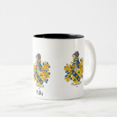 Pelly Familienwappen-Tasse Zweifarbige Tasse (VorderseiteRechts)