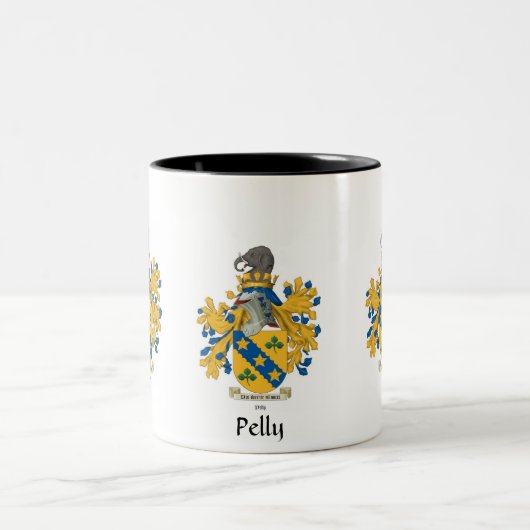 Pelly Familienwappen-Tasse Zweifarbige Tasse (Mittel)