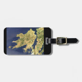 peloponnes griece satellitenmap - schwarz gepäckanhänger (Vorderseite horizontal)