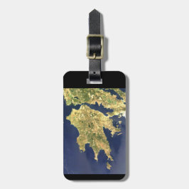 peloponnes griece satellitenmap - schwarz gepäckanhänger