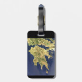 peloponnes griece satellitenmap - schwarz gepäckanhänger (Rückseite vertikal)