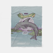 Pelorus Jack Neuseeland Dolphin Fleecedecke (Vorderseite)