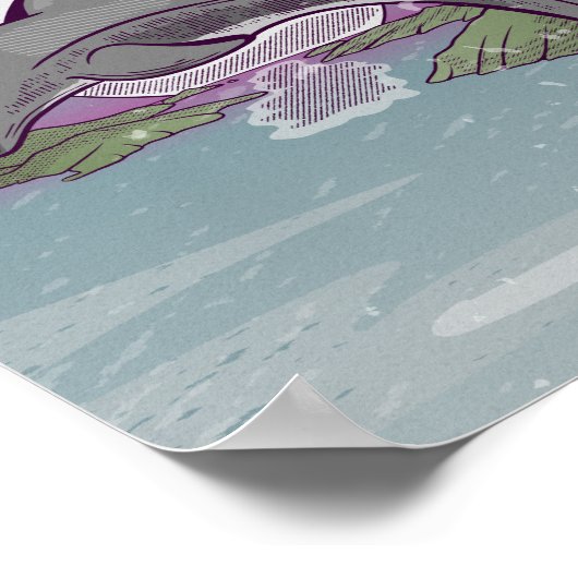 Pelorus Jack Neuseeland Dolphin Poster (Ecke)