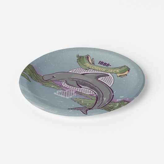 Pelorus Jack Risso-Dolphin Pappteller (Schrägansicht)