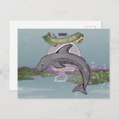 Pelorus Jack Risso-Dolphin Postkarte (Vorne/Hinten)