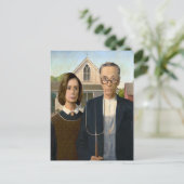 Pelosi und Schumer American Gothic Postkarte (Stehend Vorderseite)