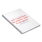 Pelosi Zitat Lebe meine Stärke nicht aus Notizblock (Rechte Seite)