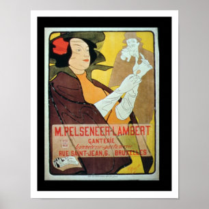 'Pelseneer-Lambert Handschuh-Hersteller, Modewaren Poster