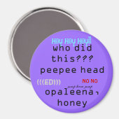 Pelto-Pup-Magnet Magnet (Vorderseite/Rückseite)