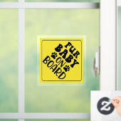 Pelz Baby an Bord Yellow Sign Car Decal Fensteraufkleber (Zuhause)