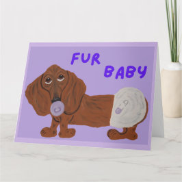 Pelz-Baby-Dachshund-Welpe Karte