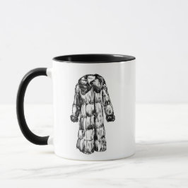 Pelz Coat Fashion Sketch Tasse