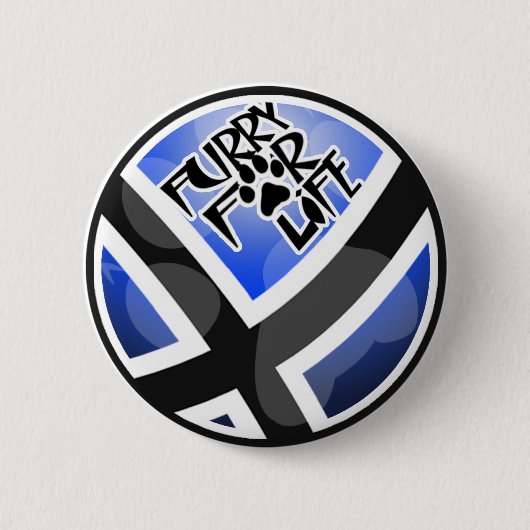 Pelz für das Leben Button (Vorderseite)