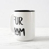 Pelz-Mama-Tasse Zweifarbige Tasse (Vorderseite Links)