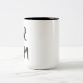Pelz-Mama-Tasse Zweifarbige Tasse (Mittel)