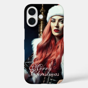 Pelz- und Lederdiva – Frohe Weihnachten iPhone 16 Hülle