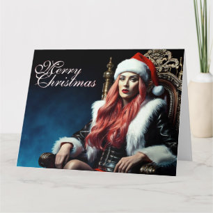 Pelz- und Lederdiva – Frohe Weihnachten Karte