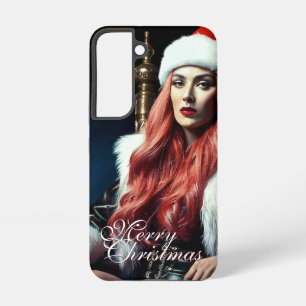 Pelz- und Lederdiva – Frohe Weihnachten Samsung Galaxy Hülle
