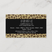 Pelzfelle von Moschustieren Visitenkarte (Rückseite)