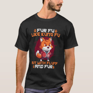 Pelzige Fandom-Fursona-Fuchs-Fu-Fu wie Kung Fu, ab T-Shirt