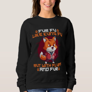 Pelzige Fandom-Fursona-Fuchs-Fu-Fu wie Kung Fu abe Sweatshirt