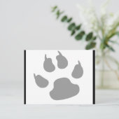 pelziger Hund Postkarte (Stehend Vorderseite)