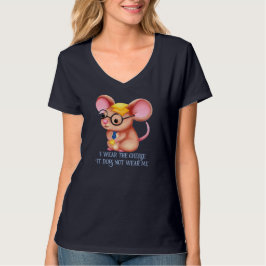 Pelziger Käse-Mann-Geschäftsmaus Krawatte Brille N T-Shirt