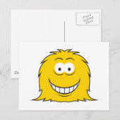 Pelziges Monster-Gesicht Postkarte (Vorne/Hinten)