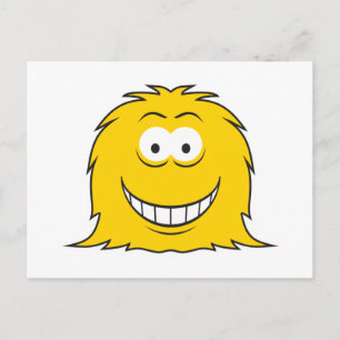 Pelziges Monster-Gesicht Postkarte