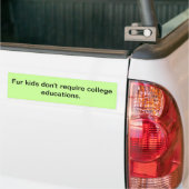 Pelzkinder fordern nicht Uniausbildungen Autoaufkleber (Auf Lkw)