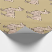 Pelzlama-Packpapier Geschenkpapier (Ecke)